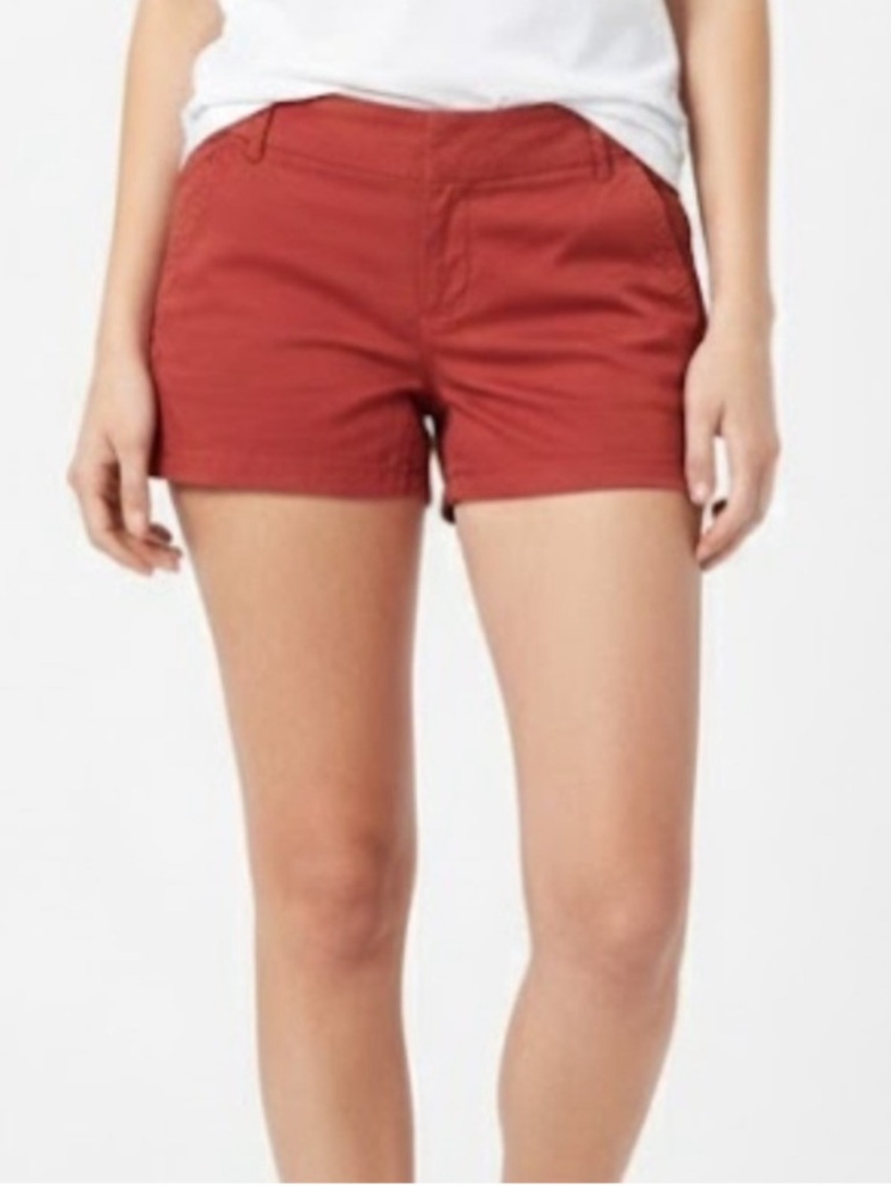 J. Crew broken in chino shorts size 6 rusty clay red 100% cotton